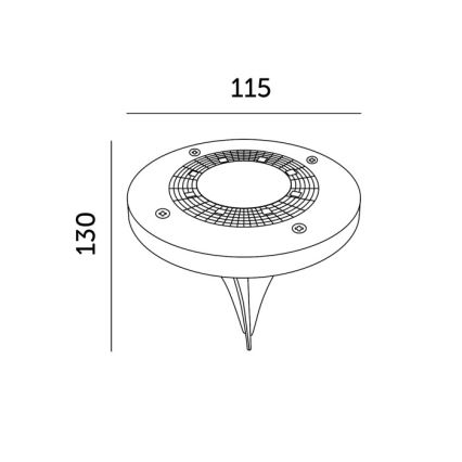 Komplekts 4x LED saules lampas CLAVO LED/1xAAA 4000K IP44 300 mAh