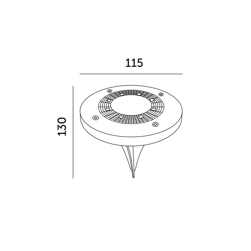 Komplekts 4x LED saules lampas CLAVO LED/1xAAA 4000K IP44 300 mAh