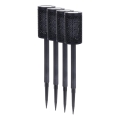 Komplekts 4x LED saules lampas DECOR LED/1,2V 150 mAh 3000K 39 cm IP44 melnas