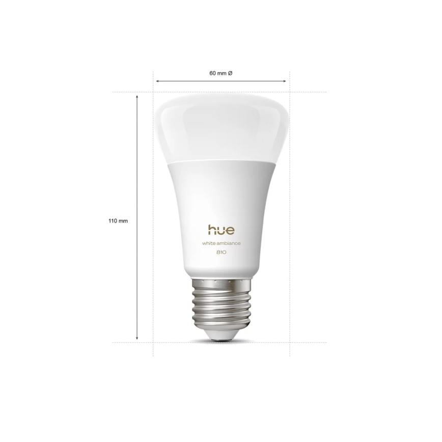 Komplekts: 4 LED dimējamas spuldzes Philips Hue WHITE AMBIANCE E27/6W/230V 1000-20000K