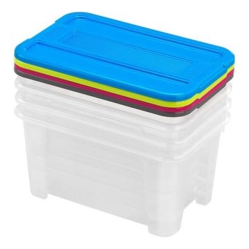 KOMPLEKTS 4x Uzglabāšanas kaste TEX BOX 4,5 l