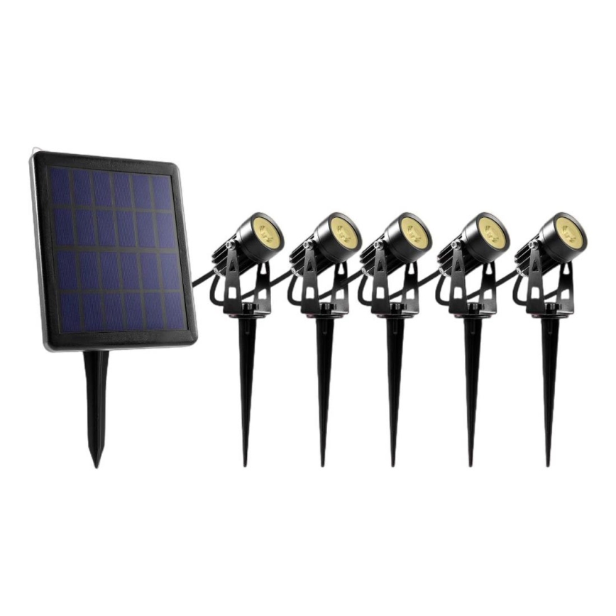 KOMPLEKTS 5x LED Āra lampa ar saules enerģijas paneli LED/4000 mAh IP44