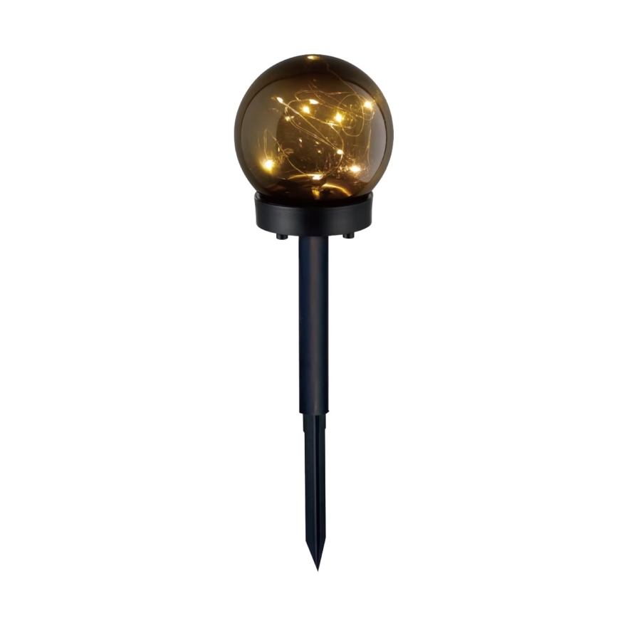 KOMPLEKTS 5x LED Saules enerģijas lampa 5xLED/0,12W/1,2V 3000K IP44 40 mAh melna