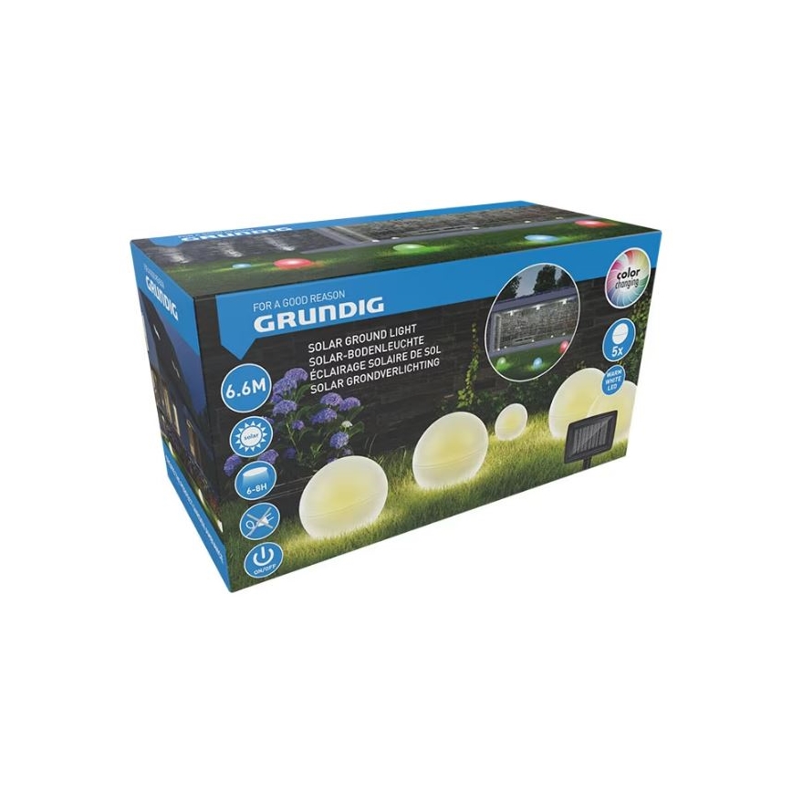 KOMPLEKTS 5x LED Saules enerģijas lampa LED/3,2V daudzkrāsaina