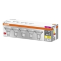 KOMPLEKTS 5x LED Spuldze PAR16 GU10/4,3W/230V 2700K 120° - Osram