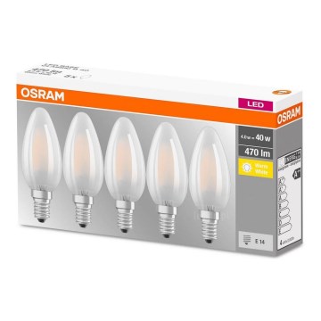 KOMPLEKTS 5x LED spuldze VINTAGE E14/4W/230V 2700K - Osram