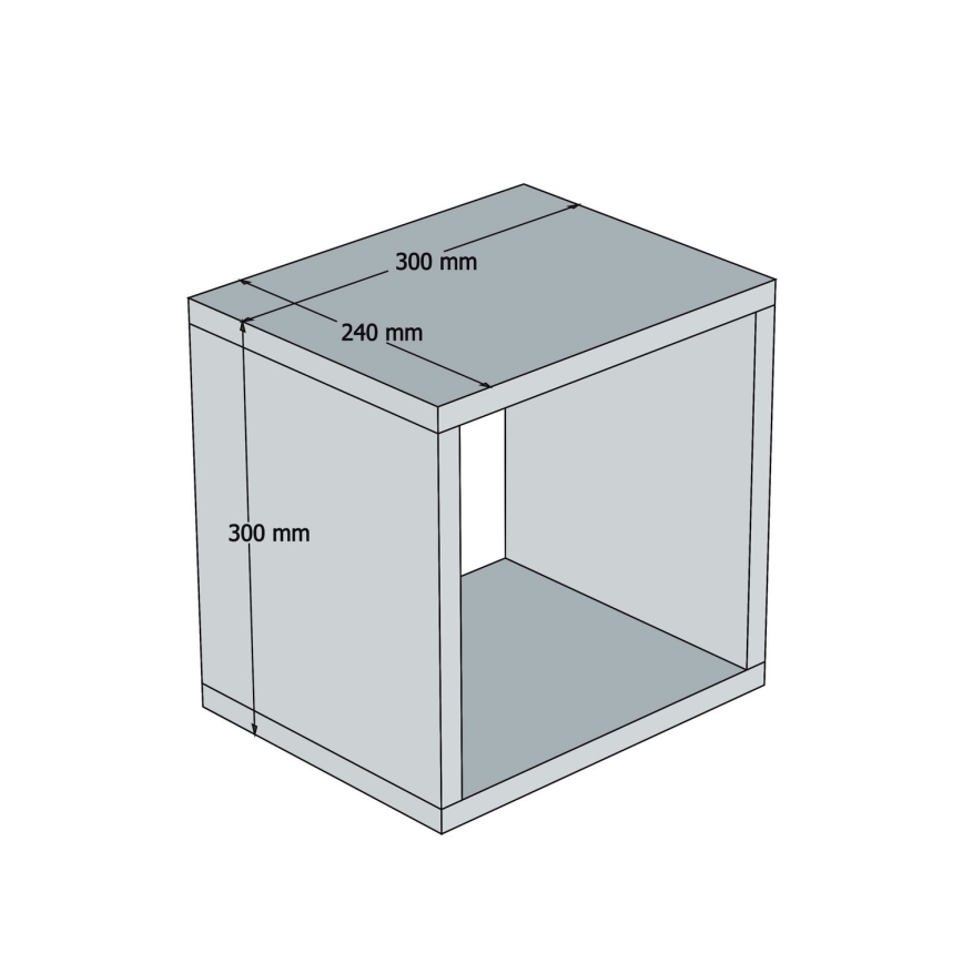 KOMPLEKTS 5x Sienas plaukts BOX balts