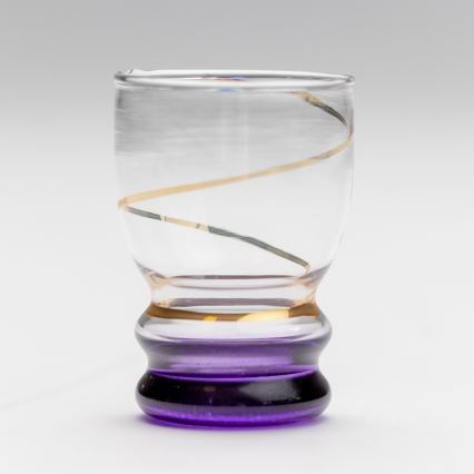 Komplekts  6x glāzīte caurspīdīga violeta