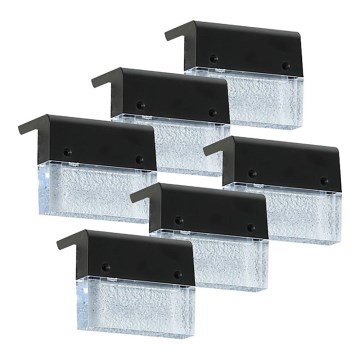 KOMPLEKTS 6x LED RGB Saules enerģijas sienas lampa LED/1W/1,2V 3500K IP65