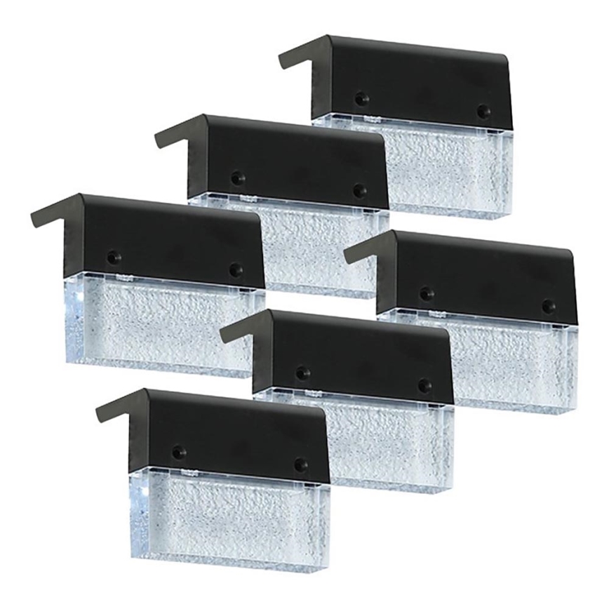 KOMPLEKTS 6x LED RGB Saules enerģijas sienas lampa LED/1W/1,2V 3500K IP65