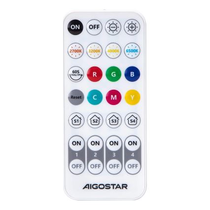 Komplekts 6x aptumšojamas LED RGBW spuldzes MESH GU10/6,5W/230V 2700-6500K Wi-Fi + tālvadības pults - Aigostar