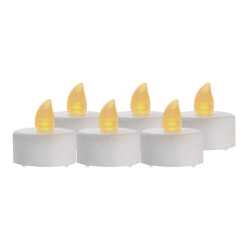 KOMPLEKTS 6x LED Ziemassvētku rotājums 6xLED/6xCR2032 balts