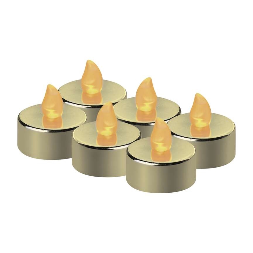 KOMPLEKTS 6x LED Ziemassvētku rotājums 6xLED/6xCR2032 zelta