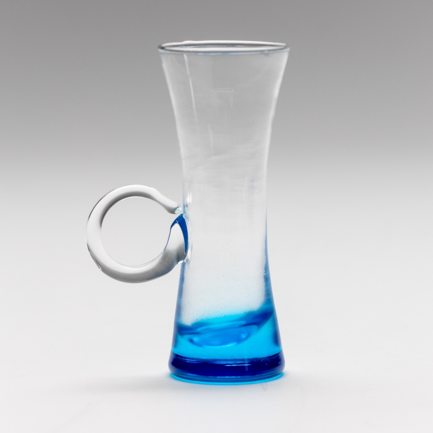 Komplekts  6x liķiera glāze ar rokturi zila