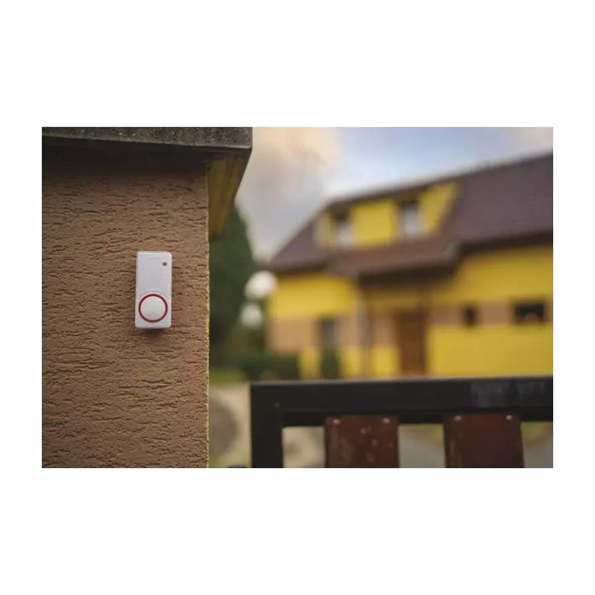 KOMPLEKTS Bezvadu kontaktligzdas durvju zvans + 2x pogas 230V IP44