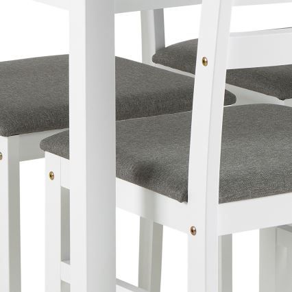 Komplekts: ēdamgalds un 4 krēsli EMILY, balts