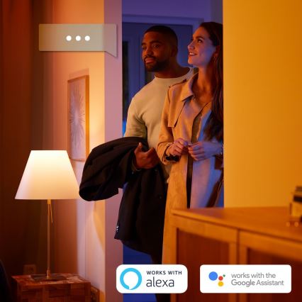 KOMPLEKTS - LED RGBW Aptumšojama josla Philips Hue WHITE AND COLOR AMBIANCE 2m LED/20W/230V + 2x LED Aptumšojama spuldze Philips A60 E27/9W/230V 2000-6500K