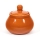 Komplekts Lucie 1x keramikas cukurtrauks ar vāku, oranža