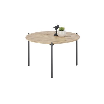Konferenču galdiņš AURA Ø 55 cm, ozols/antracīts