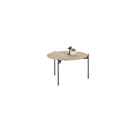 Konferenču galdiņš AURA Ø 55 cm, ozols/antracīts