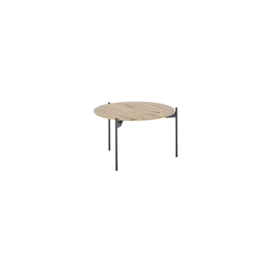 Konferenču galdiņš AURA Ø 55 cm, ozols/antracīts