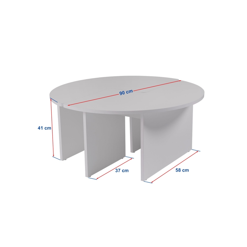 Konferenču galdiņš LUVIA, marmora dekors, bēšs