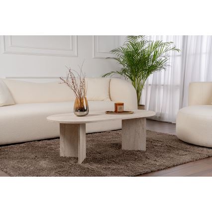 Konferenču galdiņš NEL 119x60 cm travertīns