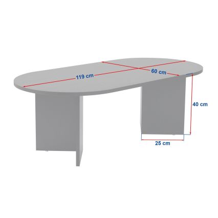 Konferenču galdiņš NEL 119x60 cm travertīns