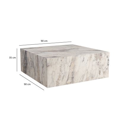 Konferenču galdiņš PRIZMA 90x90 cm marmors