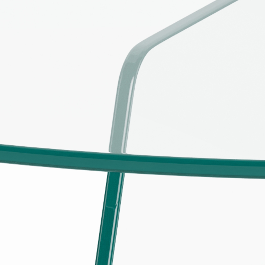 Konferenču galdiņš SANOS 80 cm caurspīdīgs