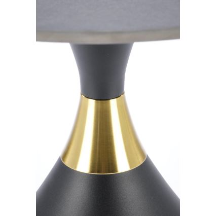 Konferenču galdiņš VERO Ø 50 cm melns/zelts