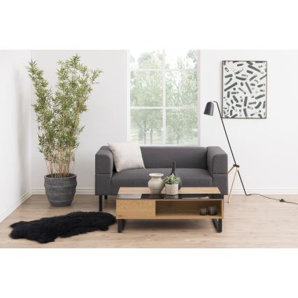 Konferenču galds ar paceļamu virsmu ENZO 110x60 cm melns/ozola dekors