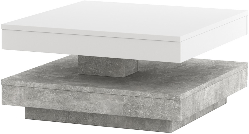 Konferenču galds TIMO, balts/pelēks ar betona virsmu