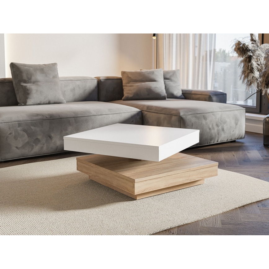 Konferenču galds TIMO balts/sonomas ozols