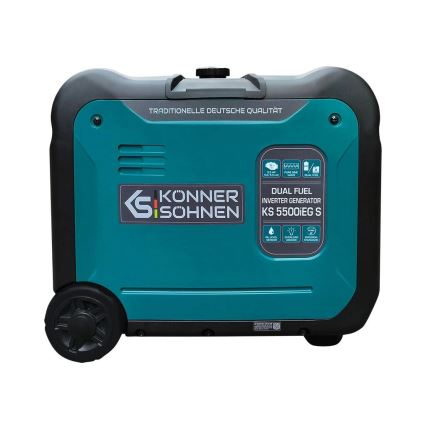 Könner & Söhnen 13046 - Gāzes un degvielas invertora elektriskais ģenerators KS 5500iEG S 5500W