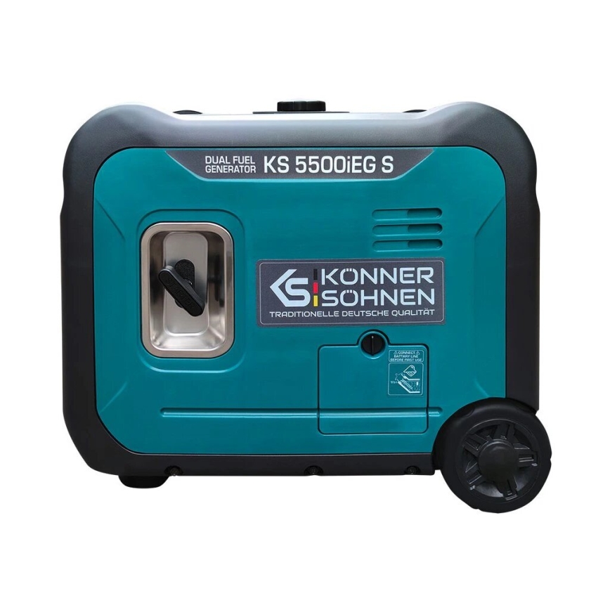 Könner & Söhnen 13046 - Gāzes un degvielas invertora elektriskais ģenerators KS 5500iEG S 5500W