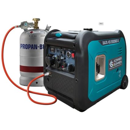 Könner & Söhnen 13046 - Gāzes un degvielas invertora elektriskais ģenerators KS 5500iEG S 5500W
