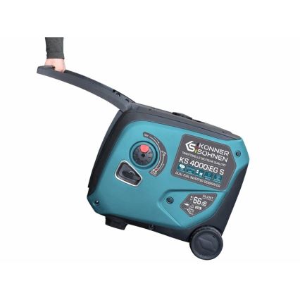 Könner & Söhnen 5106 - Gāzes un degvielas invertora elektriskais ģenerators KS 4000iEG S 4000W
