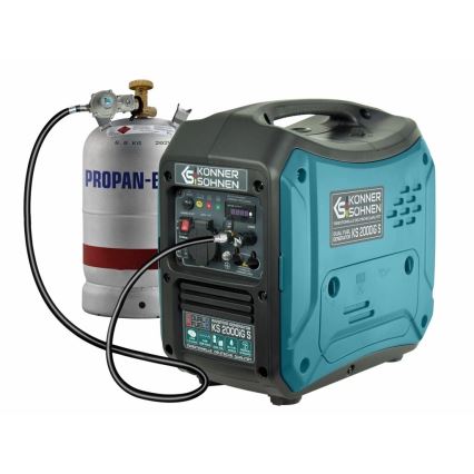 Könner & Söhnen KS7869 - Gāzes un degvielas invertora elektriskais ģenerators KS 2000iG S 2000W