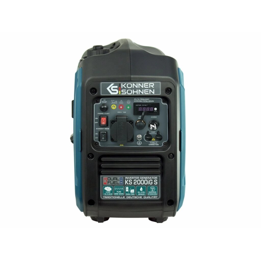 Könner & Söhnen KS7869 - Gāzes un degvielas invertora elektriskais ģenerators KS 2000iG S 2000W