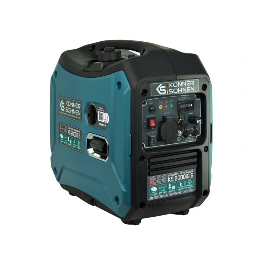 Könner & Söhnen KS7869 - Gāzes un degvielas invertora elektriskais ģenerators KS 2000iG S 2000W