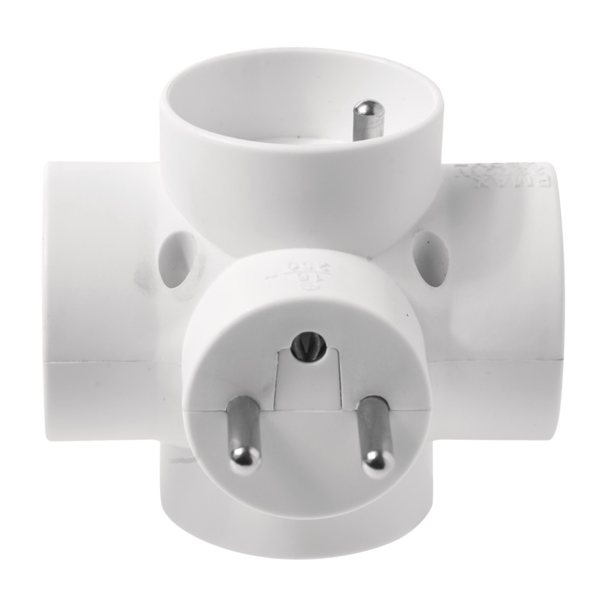 Kontaktligzdas sadalītājs 4x10A/250V apaļš