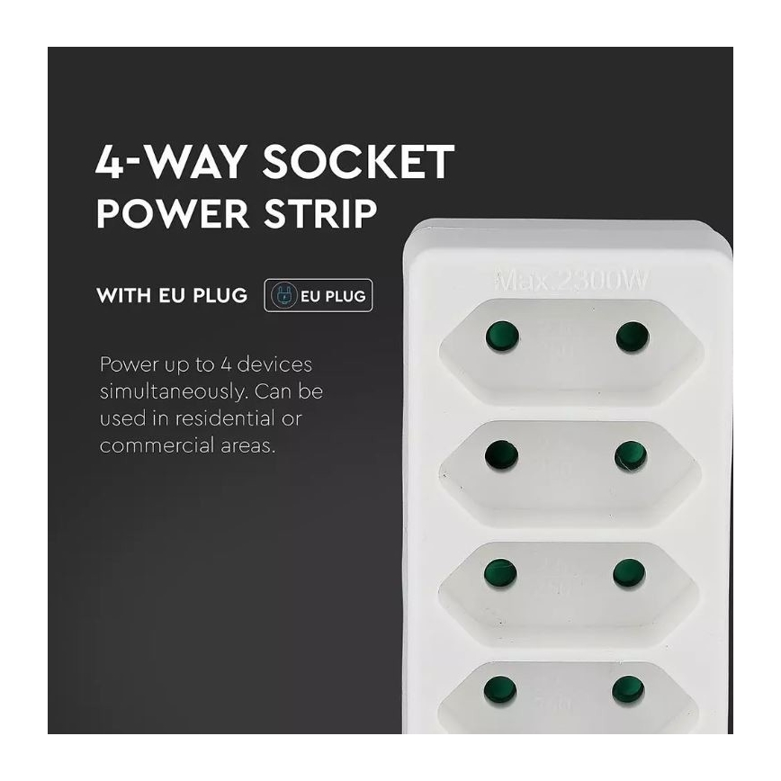 Kontaktligzdas sadalītājs 4x2,5A/230V