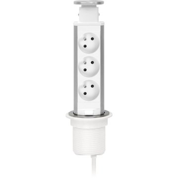 Kontaktligzdu stabs galda virsmai, 3×230 V