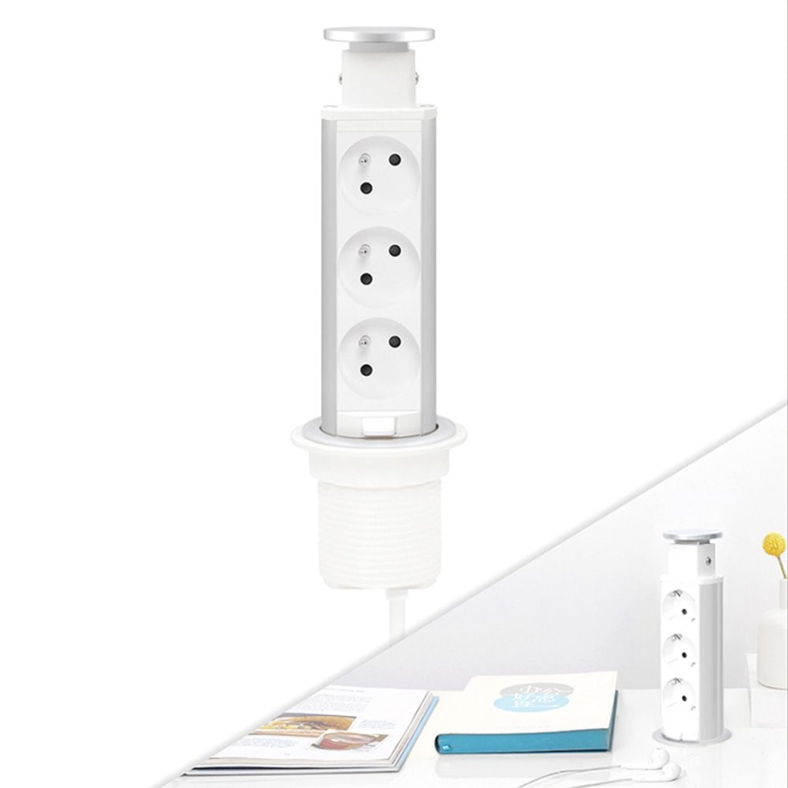 Kontaktligzdu stabs galda virsmai, 3×230 V