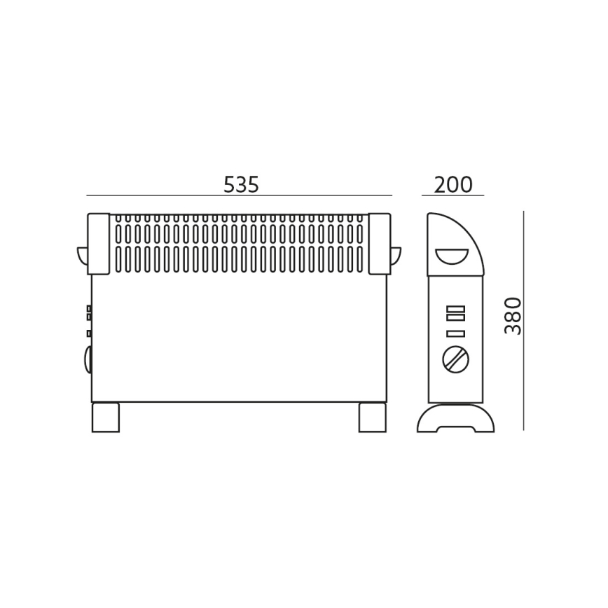 Konvekcijas sildītājs SONDO 750/1250/2000W/230V