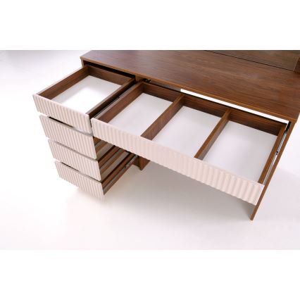 Kosmētikas galds AMORIO 120x55 cm kašmīra/valriekstu dekors