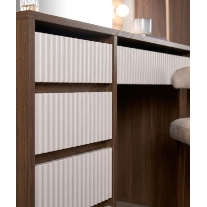 Kosmētikas galds AMORIO 120x55 cm kašmīra/valriekstu dekors