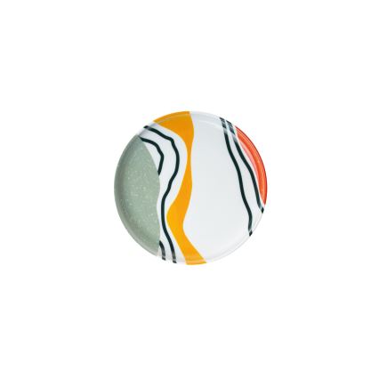 Krāsaina 18 daļu porcelāna servīze