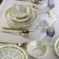 Krāsaina porcelāna 12 daļu galda servīze
